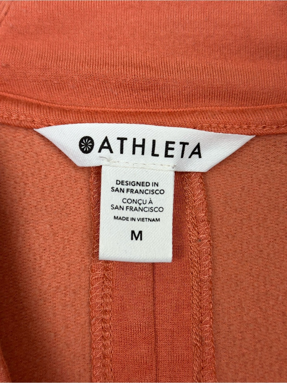 Athleta Coral-Orange V-Neck Romper - Picture 3 of 5